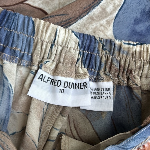 Floral Long Sleeve top and matching skirt in Blue and Brown - Picture 3 of 5